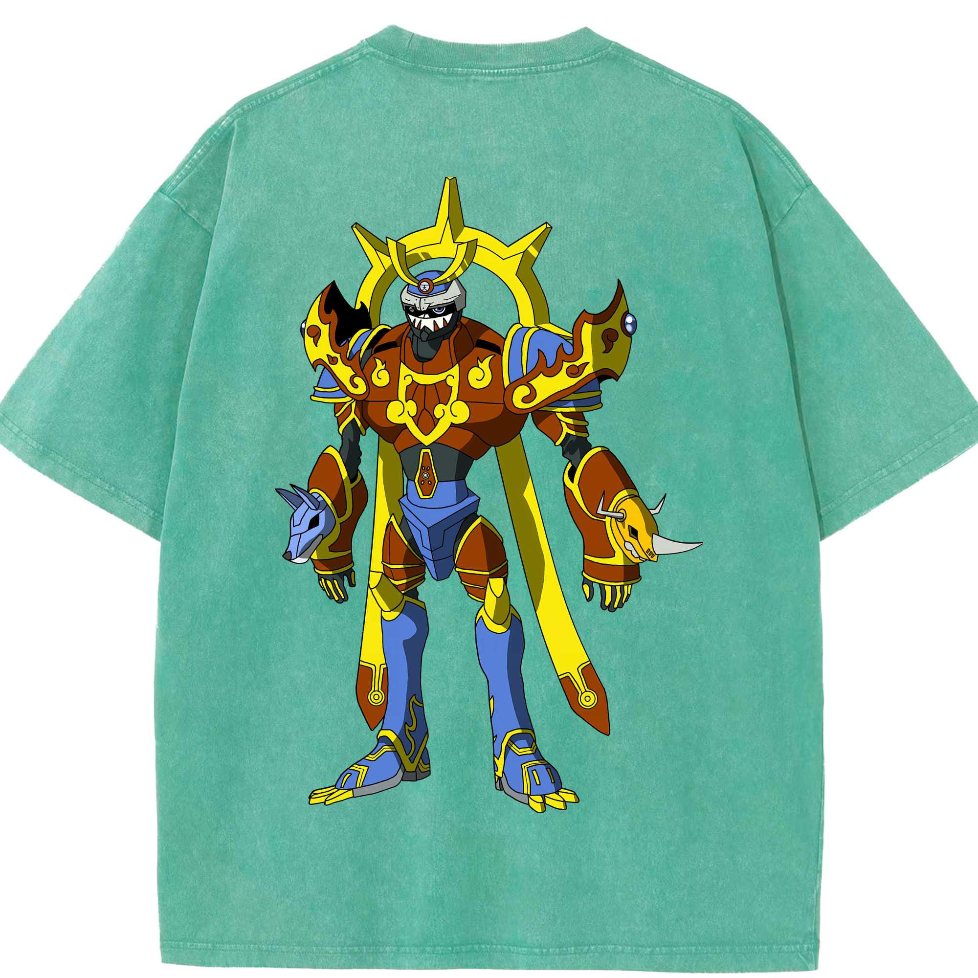 （画像用） Digimon デジタルモンスター/デジモン 綿100% ヴィンテージ風 半袖Tシャツ（背面プリント）